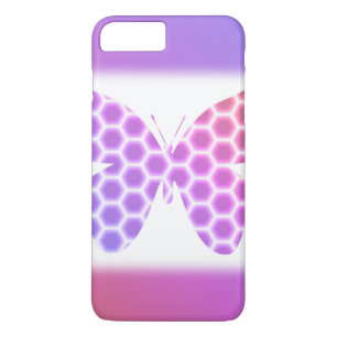 Colorful Peach roze Paars Geometric Butterfly Art Case-Mate iPhone Case