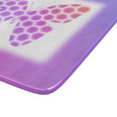 Colorful Peach roze Paars Geometric Butterfly Art Snijplank (Hoek)