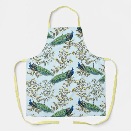 Colorful Peacock Apron Schort (Voorkant)