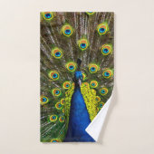 Colorful peacock bad handdoek (Handdoek)