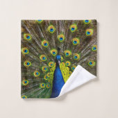 Colorful peacock bad handdoek (Wasdoekje)