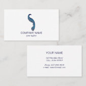 Colorful Peacock Beauful Modern Visitekaartje (Voorkant / Achterkant)