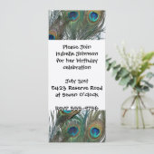 Colorful Peacock Birthday-uitnodigingen Kaart (Staand voorkant)