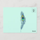 Colorful Peacock Briefkaart (Achterkant)