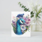 Colorful Peacock Briefkaart (Staand voorkant)