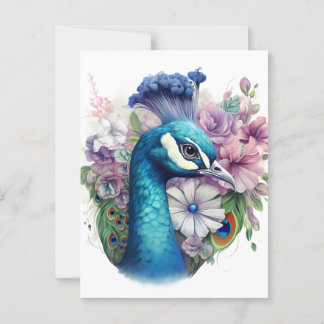 Colorful Peacock Briefkaart