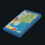 Colorful Peacock en Flowers Drievoud Portemonnee<br><div class="desc">Dit schilderij is perfect voor je vogel collectie. De pauw is prachtig vertegenwoordigd en de bloemen eromheen voegen een romantische aanraking toe. De verscheidenheid aan kleuren in dit afbeelding zou iedereen in een goede stemming brengen!</div>