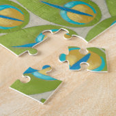 Colorful Peacock en Flowers Legpuzzel (Zijkant)