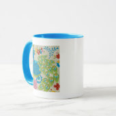 Colorful Peacock en Flowers Mok (Voorkant links)