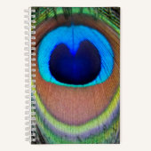 Colorful Peacock Feather Eyespot Notitieboek (Voorkant)