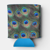 Colorful Peacock Feather Eyespot Pattern Blikjeskoeler (Achterkant)