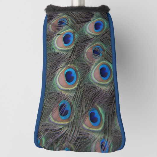 Colorful Peacock Feather Eyespot Pattern Golfheadcover (Draai 90)
