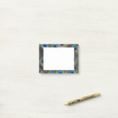 Colorful Peacock Feather Eyespot Pattern Post-it® Notes (Op bureau)