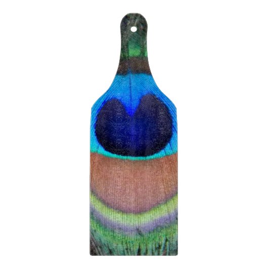 Colorful Peacock Feather Eyespot Snijplank (Voorkant)