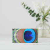 Colorful Peacock Feather Eyespot Visitekaartje (Staand voorkant)