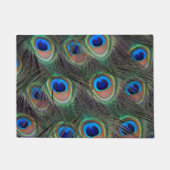 Colorful Peacock Feather Eyespots Patroon Deurmat (Voorkant)