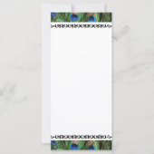 Colorful Peacock Feather Wedding Table Numbers (Achterkant)