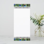 Colorful Peacock Feather Wedding Table Numbers (Staand voorkant)