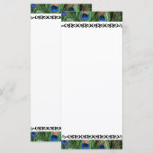 Colorful Peacock Feather Wedding Table Numbers (Voorkant / Achterkant)