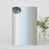 Colorful Peacock Feathers Briefpapier (Staand voorkant)