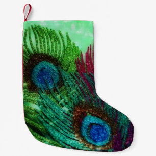 Colorful Peacock Feathers Kleine Kerstsok