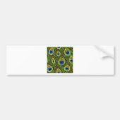 Colorful Peacock Feathers Print Bumpersticker (Voorkant)