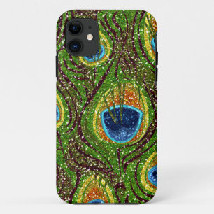 Colorful Peacock Feathers Print Case-Mate iPhone Case