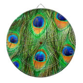 Colorful Peacock Feathers Print Dartbord (Voorkant)