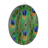 Colorful Peacock Feathers Print Dartbord (Voorkant Links)