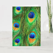 Colorful Peacock Feathers Print Kaart (Voorkant)