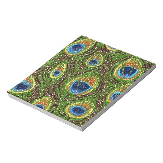 Colorful Peacock Feathers Print Notitieblok (Linkerzijde)