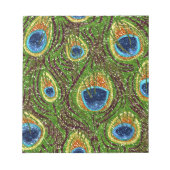 Colorful Peacock Feathers Print Notitieblok (Voorkant)