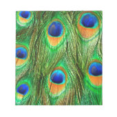 Colorful Peacock Feathers Print Notitieblok (Voorkant)