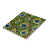 Colorful Peacock Feathers Print Tegeltje (Zijkant)