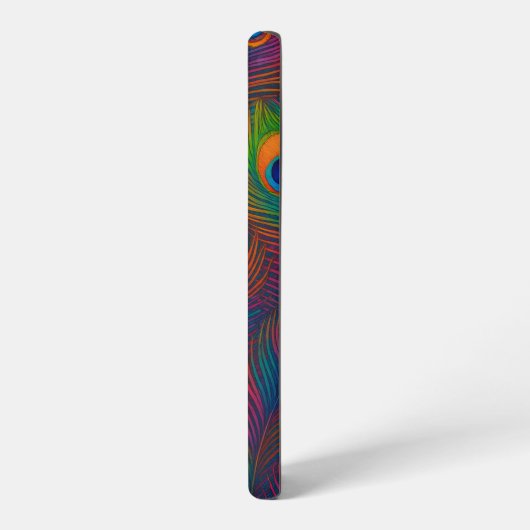 Colorful Peacock Feathers Samsung Galaxy Hoesje (Linkerkant)