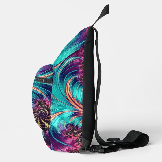 Colorful Peacock Feathers Sling Bag (Rechts)