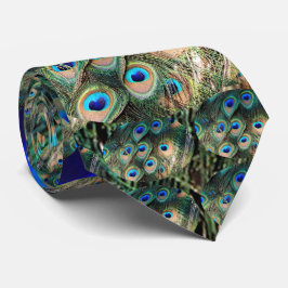 Colorful Peacock Feathers Stropdas