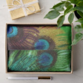 Colorful Peacock Feathers Tissuepapier (Geschenk)