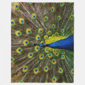 Colorful peacock fleece deken (Voorkant)