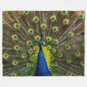 Colorful peacock fleece deken (Voorkant (Horizontaal))