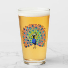 Colorful Peacock Glas