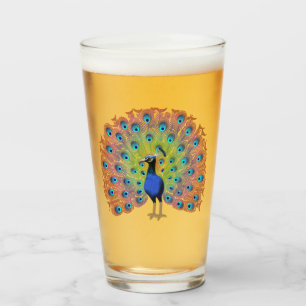 Colorful Peacock Glas
