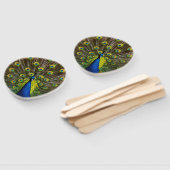 Colorful peacock handwaaier (Niet-gemonteerd)