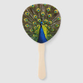 Colorful peacock handwaaier (Achterkant)