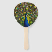 Colorful peacock handwaaier (Voorkant)