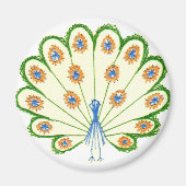 Colorful Peacock Magneet (Voorkant)