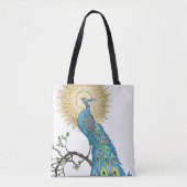 Colorful Peacock Mandala Tote Bag (Voorkant)