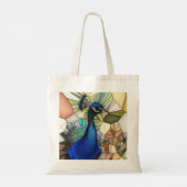 Colorful Peacock Mosaic Budget Canvas tas (Achterkant)