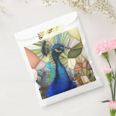 Colorful Peacock Mosaic Guntzakken Bedankzakje (Gezegeld)