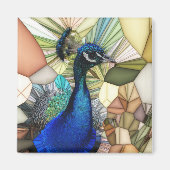 Colorful Peacock Mosaic Magneet (Voorkant)